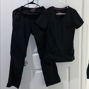 COPY - Healing hands Black scrubs xs SET
